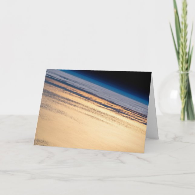 Tarjeta Un Atardecer Orbital En La Costa De Baja Californi (Anverso)