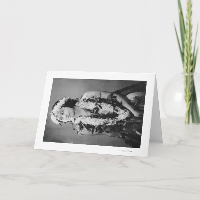 Tarjeta Un bailarín hawaiano PhotographHawaii de Hula (Anverso)