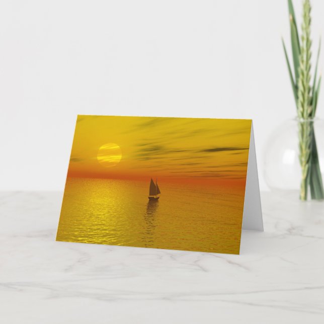 Tarjeta Un barco de navegación (Anverso)