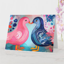 Tarjeta "Un beso en plumas" Feliz día de San Valentín