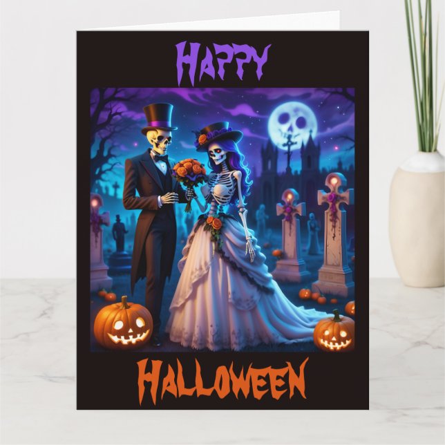 Tarjeta Un Boda de Halloween (Anverso)