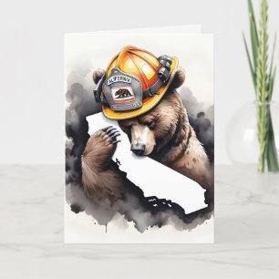 Tarjeta Un bombero en California lleva muchas gracias