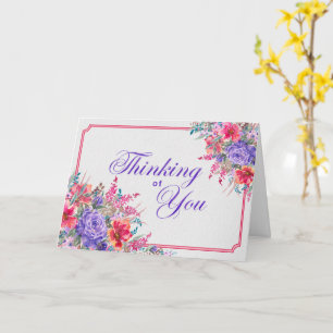 Tarjeta Un bonito Bouquet - Pensando en ti con acuarela