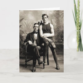 Tarjeta Un boxeador y su caballero