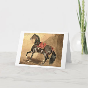 Tarjeta Un caballo árabe (p/p fijado en papel)