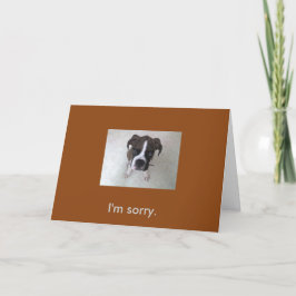 Tarjeta Un cachorro de Boxer, lo siento.