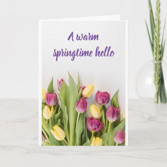TARJETA **UN CALIENTE HOLÓN DE PRIMAVERA/HOLA DEL ESTE** (Anverso)