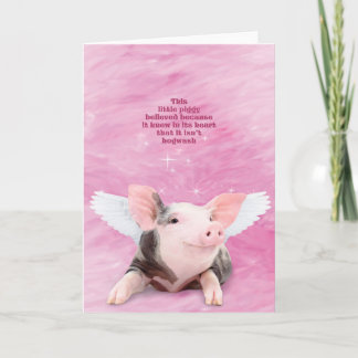 Tarjeta Un cerdo creído