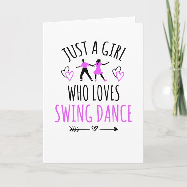 Tarjeta Un Chica a quien le encantan los regalos de baile  (Anverso)