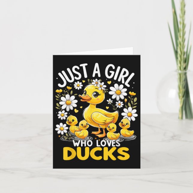 Tarjeta Un Chica al que le encantan los patos (Anverso)