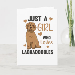 Tarjeta Un Chica El Labradoodle Ama A Los Perros