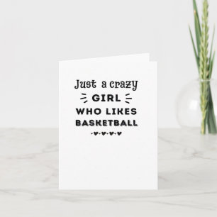 Tarjeta Un Chica loco a quien le gusta el básquetbol