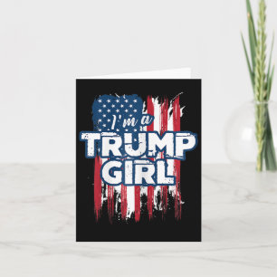 Tarjeta Un Chica Trump a favor del presidente Donald Trump