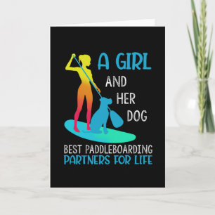 Tarjeta Un Chica Y Su Perro Mejor Acompañamiento