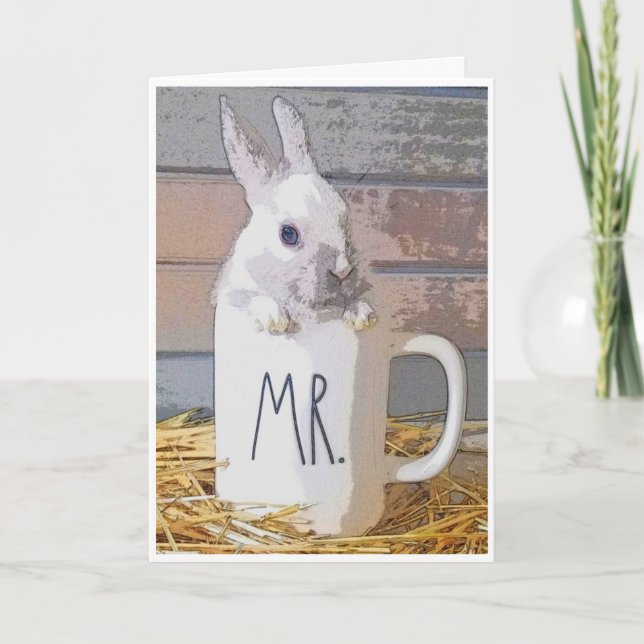 Tarjeta Un conejo te ama (Anverso)