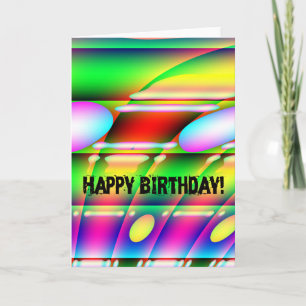 Tarjeta Un cumpleaños abstracto colorido