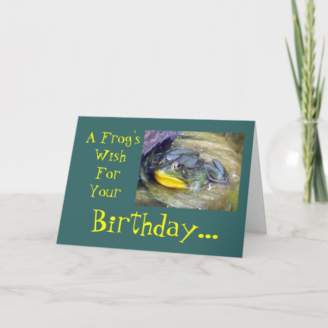 Tarjeta Un cumpleaños de Frog'sWishForYour… (Anverso)