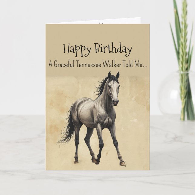 Tarjeta Un cumpleaños de la personalidad de un caballo and (Anverso)
