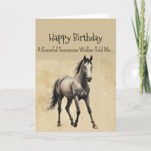 Tarjeta Un cumpleaños de la personalidad de un caballo and