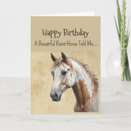 Tarjeta Un cumpleaños de la personalidad de un caballo de
