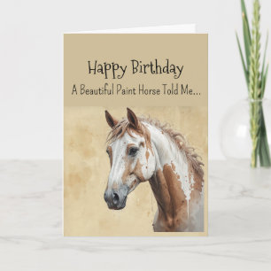 Tarjeta Un cumpleaños de la personalidad de un caballo de 