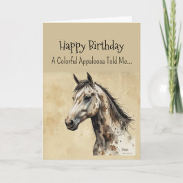 Tarjeta Un cumpleaños de la personalidad del caballo appal
