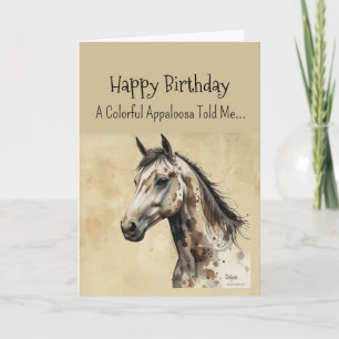 Tarjeta Un cumpleaños de la personalidad del caballo appal