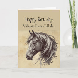 Tarjeta Un cumpleaños de la personalidad del caballo de Fr