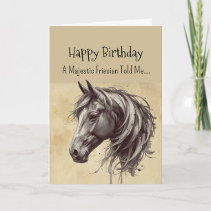Tarjeta Un cumpleaños de la personalidad del caballo de Fr