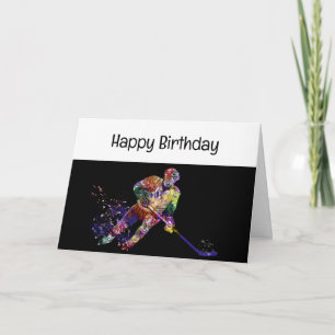 Tarjeta Un cumpleaños divertido mejor que un hockey sobre 