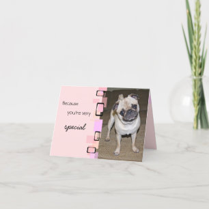 Tarjeta Un cumpleaños especial de Pug