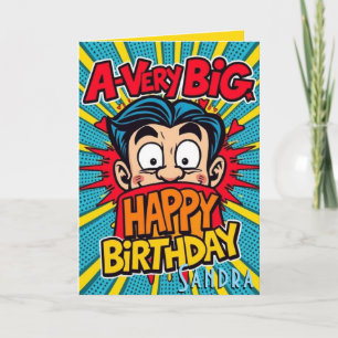 Tarjeta Un cumpleaños feliz muy grande