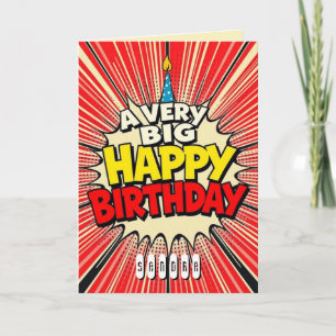Tarjeta Un cumpleaños feliz muy grande