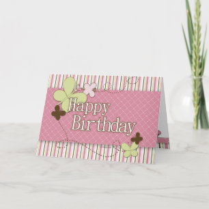 Tarjeta Un cumpleaños feliz para las mariposas