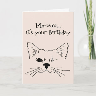 Tarjeta Un cumpleaños gracioso quiere ser un gato