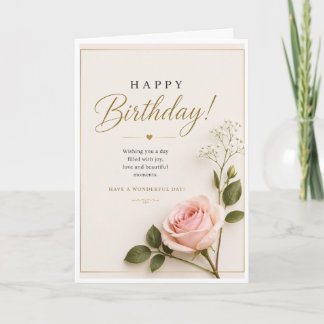 Tarjeta Un cumpleaños simple y elegante