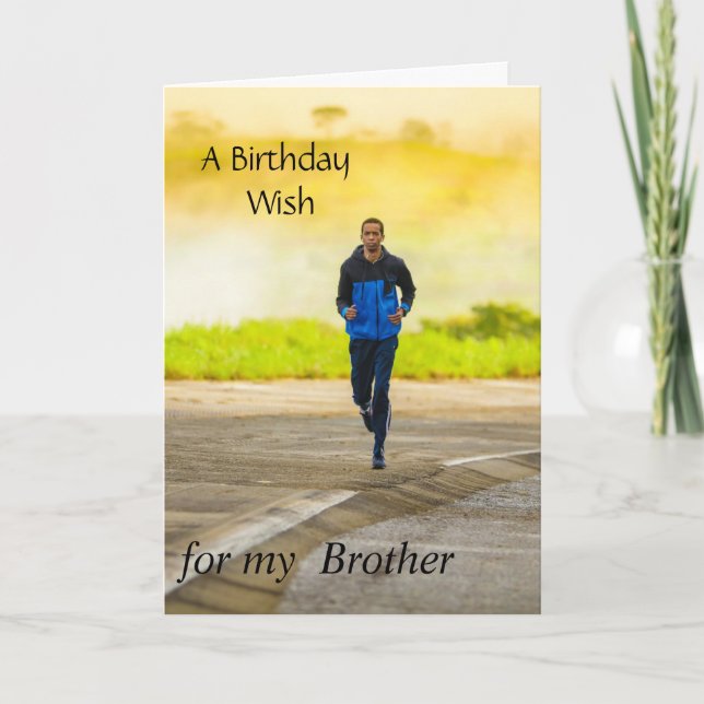 Tarjeta Un deseo de cumpleaños para mi hermano (Anverso)