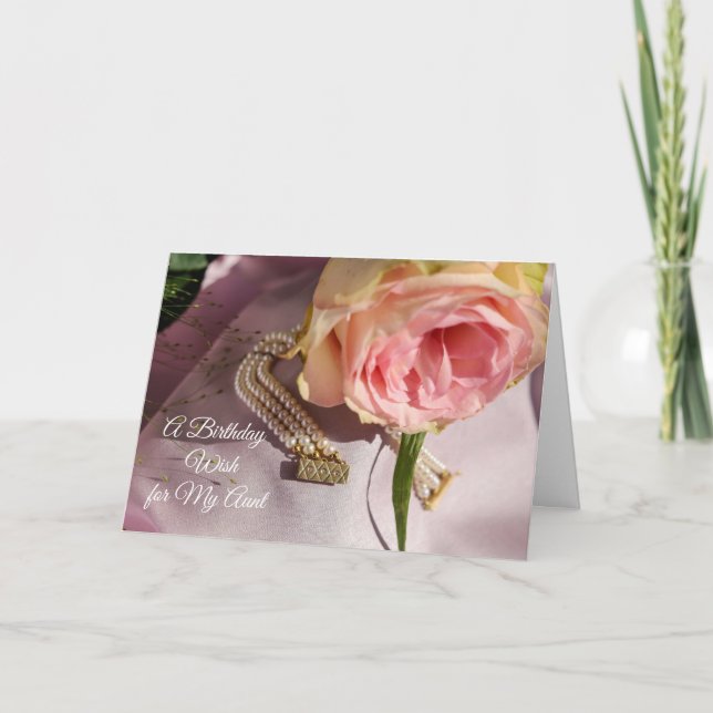 Tarjeta Un deseo de cumpleaños para mi tía (Anverso)