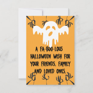 Tarjeta Un deseo de halloween fanático