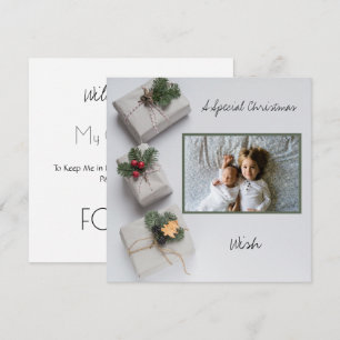 Tarjeta Un deseo de Navidad Propuesta de padrino Foto de h