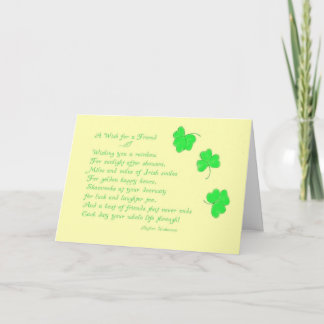 Tarjeta Un deseo para un Amigo-St. El día de Patrick