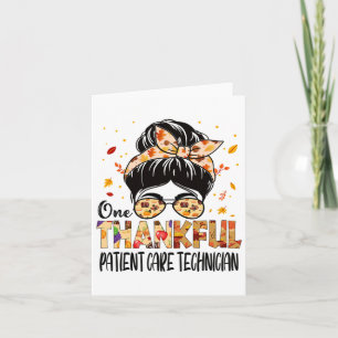 Tarjeta Un día de acción de gracias a un técnico de atenci