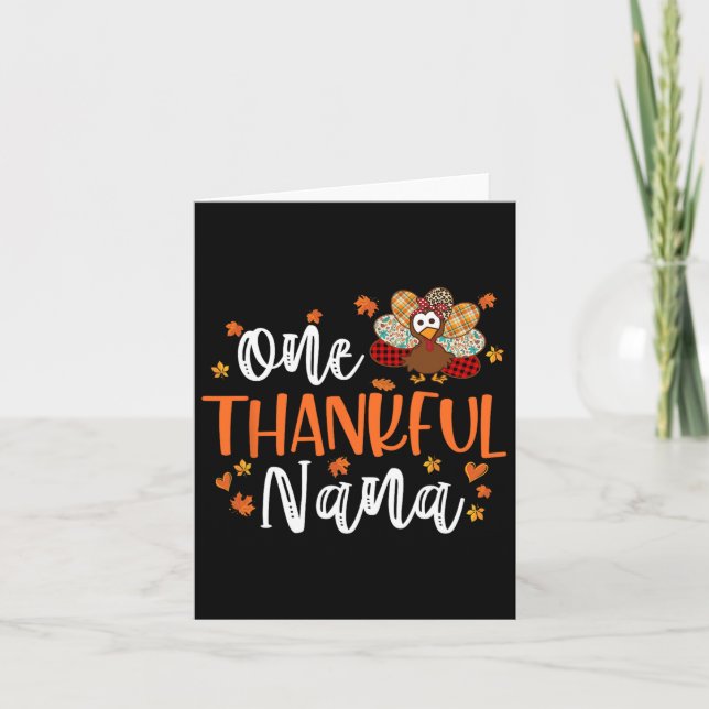 Tarjeta Un Día De Acción De Gracias De La Familia Nana Tur (Anverso)