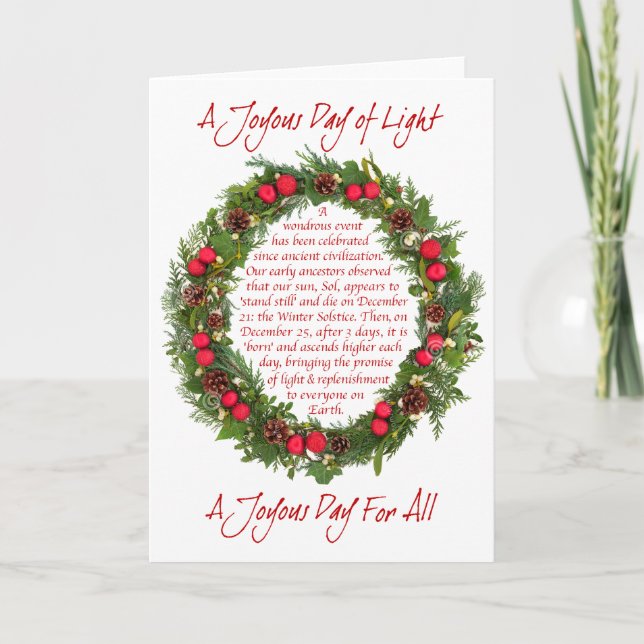 TARJETA UN DÍA DE ALEGRÍA - (Anverso)