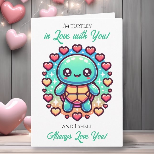 Tarjeta Un Día de San Valentín Temático de Tortuga Dulce  (Subido por el creador)