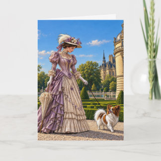 Tarjeta Un día en Château Chantilly, Papillon