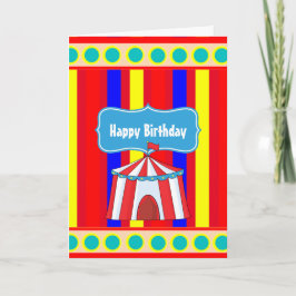 Tarjeta Un día en el circo Fiesta infantil personalizado
