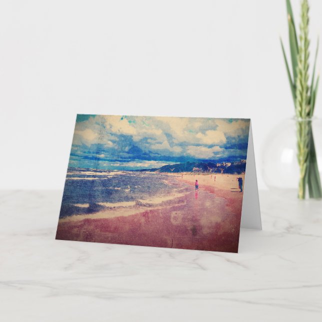 Tarjeta Un Día En La Playa (Anverso)