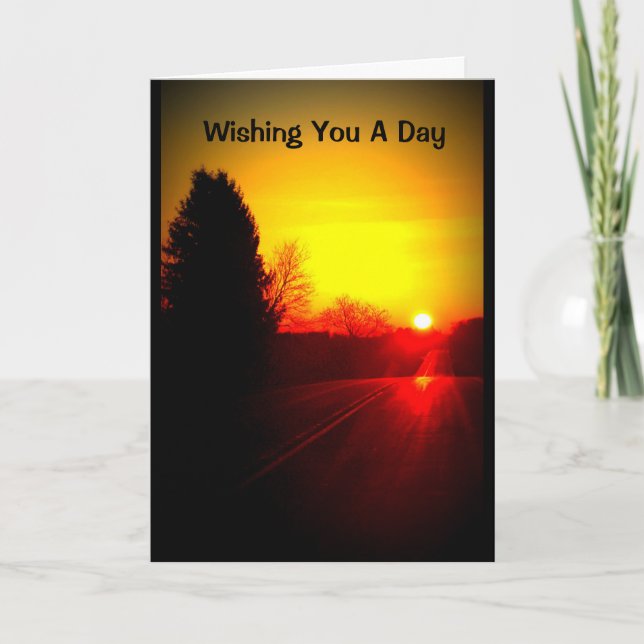Tarjeta Un Día Hermoso Desde El Amanecer Hasta El Amanecer (Anverso)