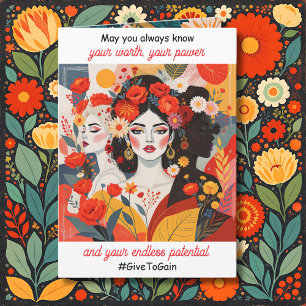 Tarjeta Un Día Internacional de la Mujer Inspirador